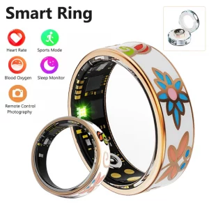 Smart Ring with Charging Case Health Manager
