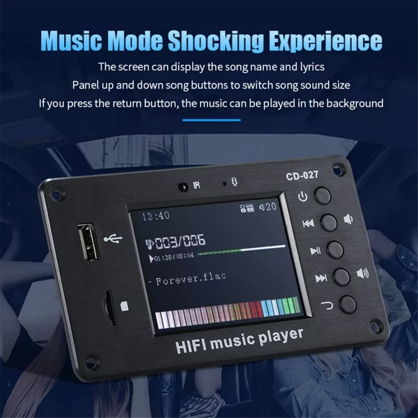 IIJJ-2.8-дюймовий кольоровий екран Bluetooth 5.1 автомобільна - Image 4