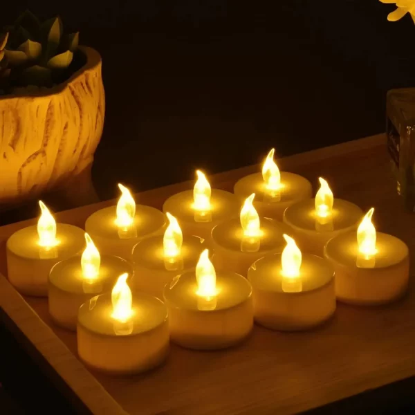 Candlium 100 штук Теплі жовті безполум'яні - Image 5