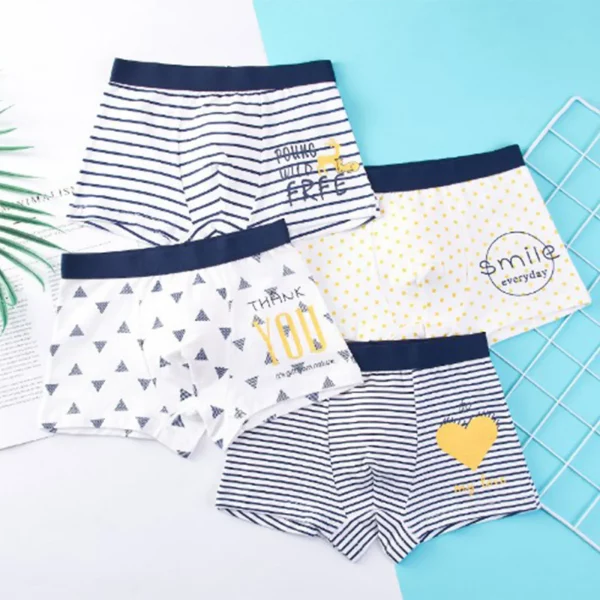 4 piezas de ropa interior infantil para niños
