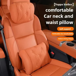 Nappa leather neck pillow