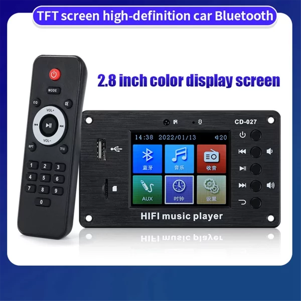IIJJ-2.8-inch color screen Bluetooth 5.1 car