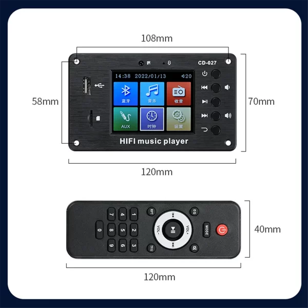 IIJJ-2.8-дюймовий кольоровий екран Bluetooth 5.1 автомобільна - Image 3