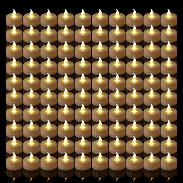 Candlium 100 pieces Warm yellow flameless