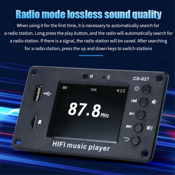 IIJJ-2.8-дюймовий кольоровий екран Bluetooth 5.1 автомобільна - Image 5