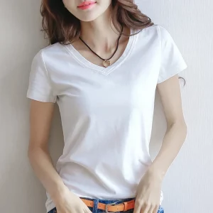 Fashion Women's Spring-Summer Cotton T-Shirt Short