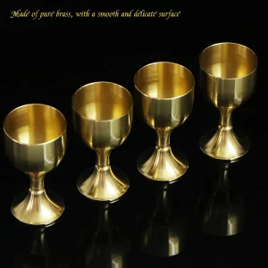 Pure copper goblet, cocktail glass, wine glass
