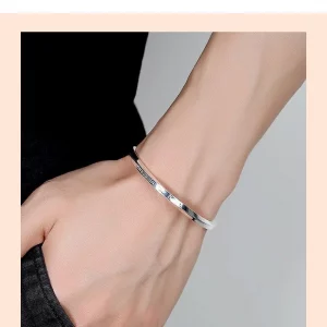 S999 Sterling Silver Mobius Ring Couple